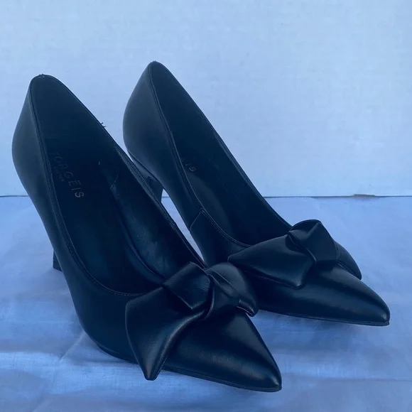 Torgeis Tamrina Black Women's Heels with Bow Detail - Picture 3 of 11